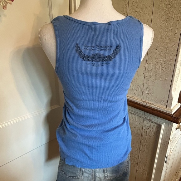 Harley-Davidson Blue Graphic Tank Top - Picture 6 of 9